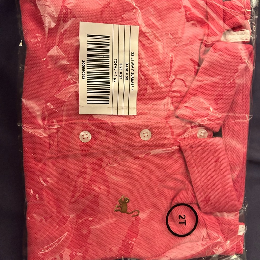 Girls 2T pink polo